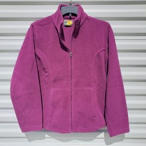 Bass Pro Shop plum purple fleece full zip jacket